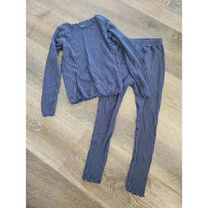 Girls blue lounge pj outfit size‎ 6 #2